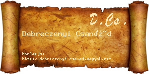 Debreczenyi Csanád névjegykártya